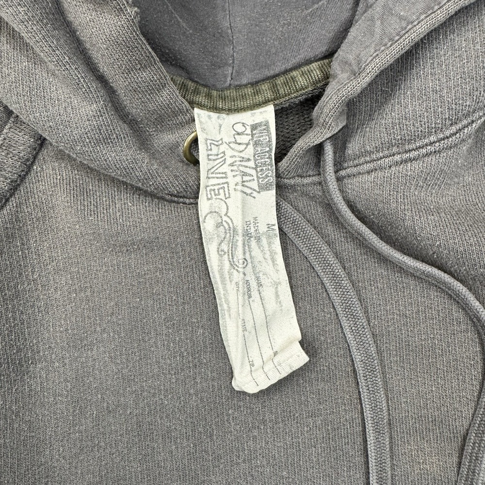 Y2K Old Navy LIVE Distressed Hoodie Size Medium Charcoal Gray - Picture 7 of 10